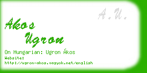 akos ugron business card