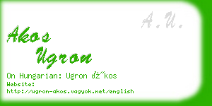 akos ugron business card